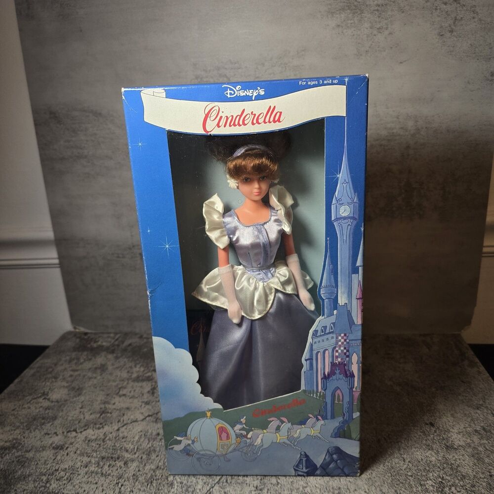 Vintage Cinderella Doll 11.5" Bikin 1980's Brown Hair Cinderella
